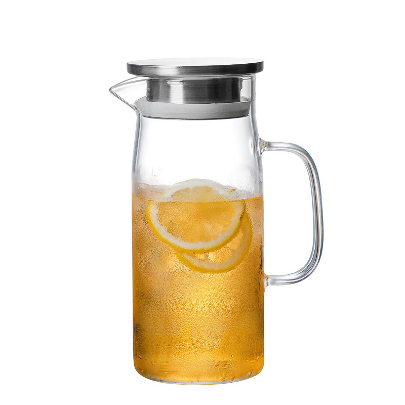 Large Capacity Thickened Straight Glass Juice Pot