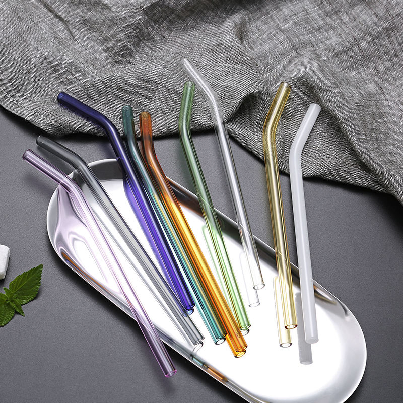 Reusable Borosilicate Glass Juice Straight Drinking Straw