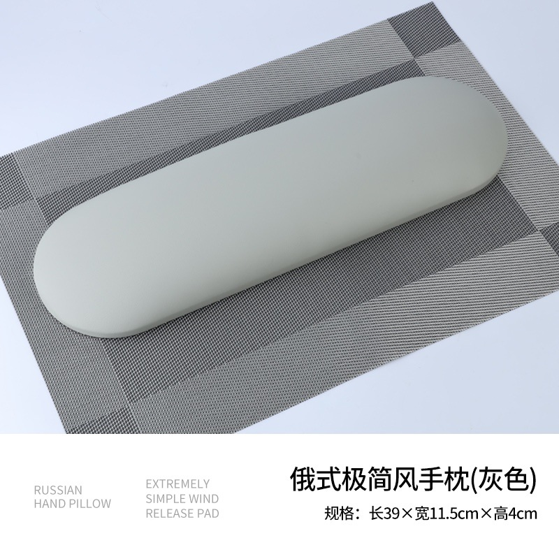 Simple Style PU Leather Manicure Hand Pillow Soft Rectangle Nail Supplies with Table Arm Rest