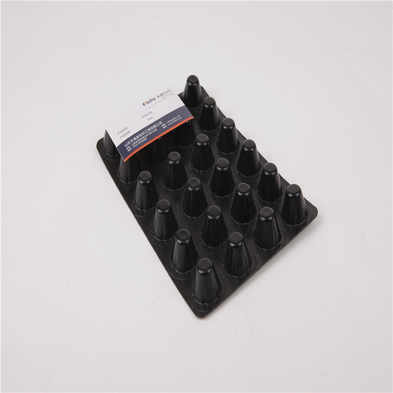 100% Virgin Material Tunnel HDPE LDPE PVC Drainage Board with 10mm Dimple Height