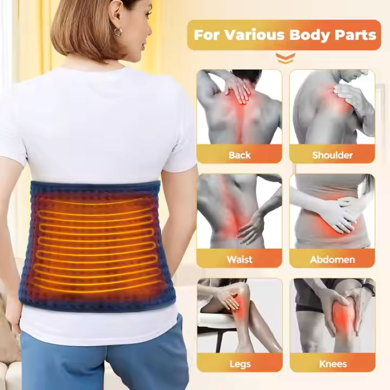 Electric Menstrual Heating Pad Massager Pain Relief Waist Belt Abdomen Belly Warmer