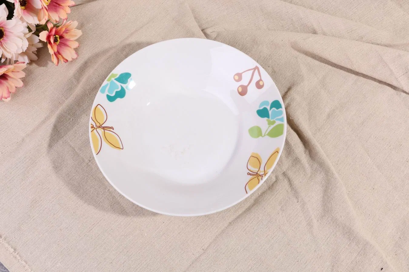 8"Soup Plate Bowl with Cheap Decals Porcelainware Ceramics Tableware