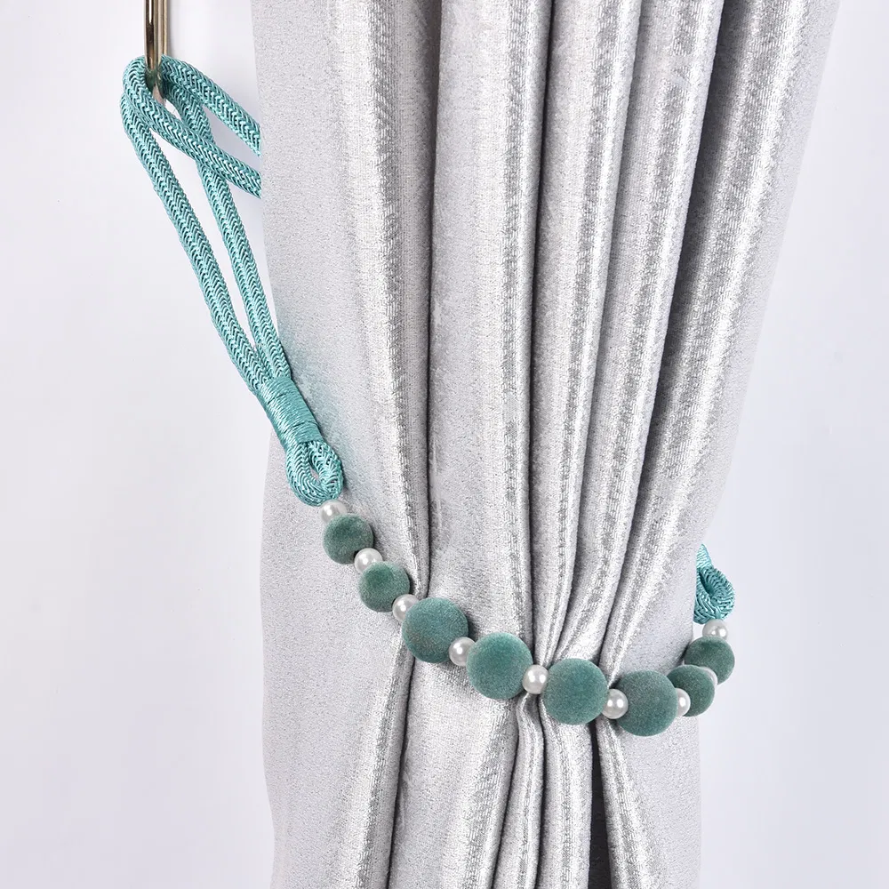 Pearl and Beads Type Hanging Hook Tie Back Modern Curtain Holder