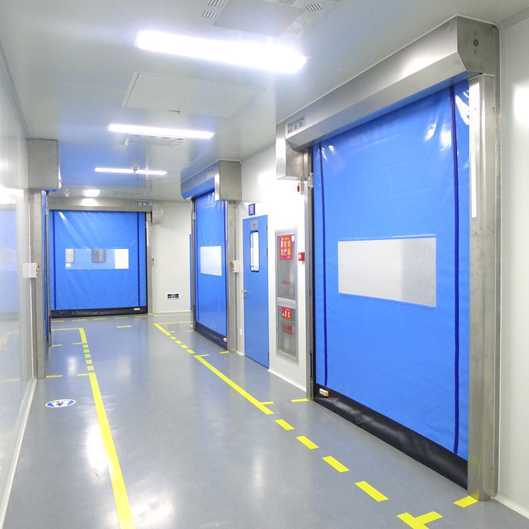 Self Repairing Plastic Zipper PVC Curtain High Speed Door for Pharmaceutical Production Plant