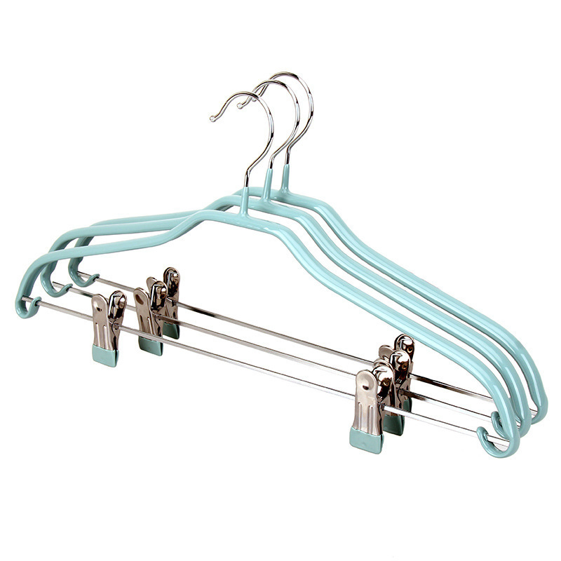 PVC Coated Galvanised Steel Metal Hangers Adult Space Saving Metal & Plastic Coating Clothes Hangers, Laundry Plastic & Metal Hangers