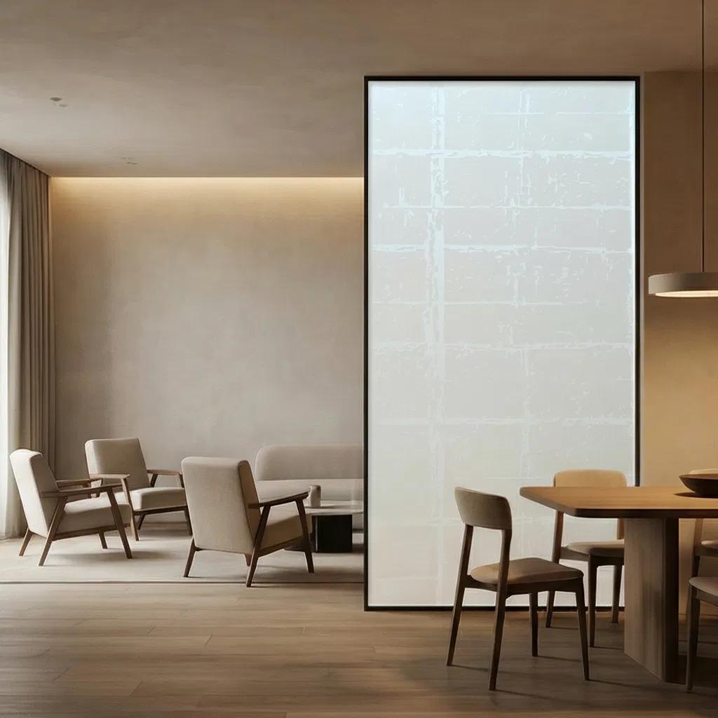 Exquisite Craftsmanship Frosted Glass for Stylish Bathroom and Office