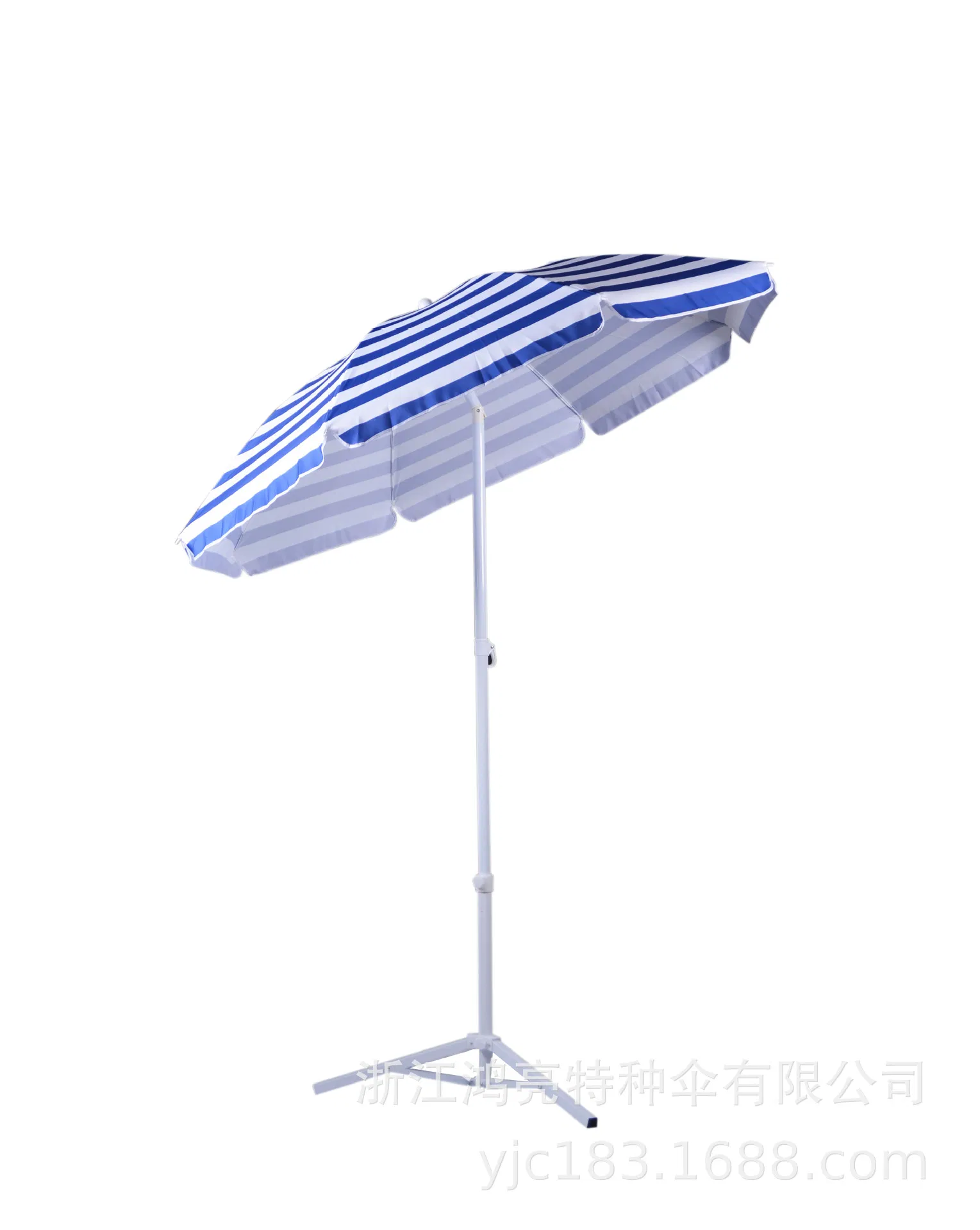 Cheap Promotional Custom Oxford Fabric Stripe Printed Parasols Outdoor Beach Umbrella