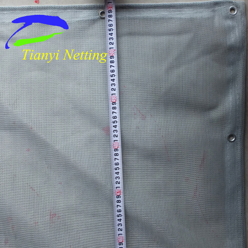 HDPE 145GSM Grey Color Safety Net, High Strength, Fireproof, Dustproof and Anti-Noise