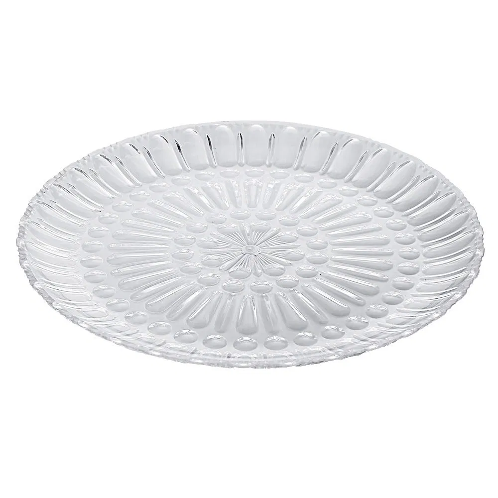 Plastic Fruit Plate - Elegant Round Acrylic Serving Bowl for Hotels