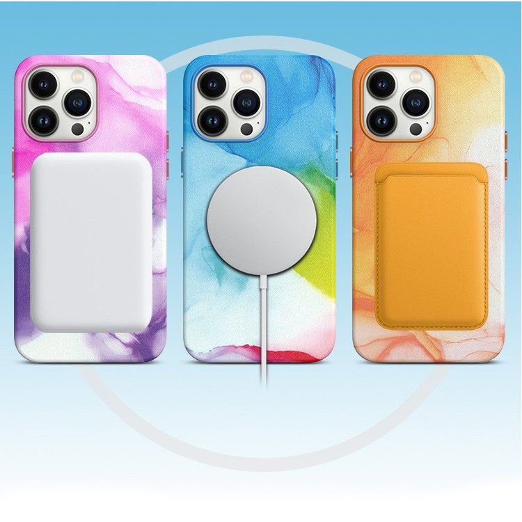 Чехол для iPhone 14 с MagSafe, ротационный, из искусственной кожи