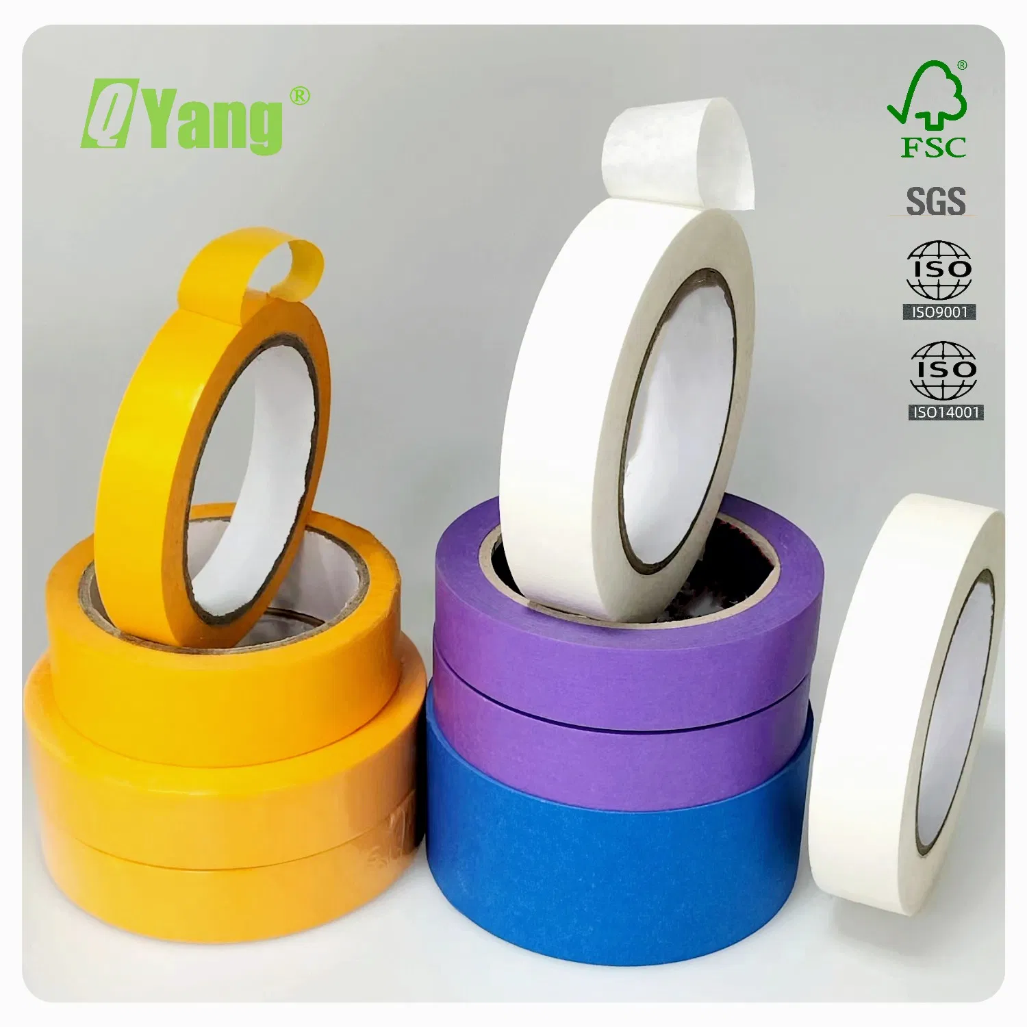 Manufacturer Rainbow Colors Pre Cut Heat Resistant Paint Protection Automotive Masking Tape