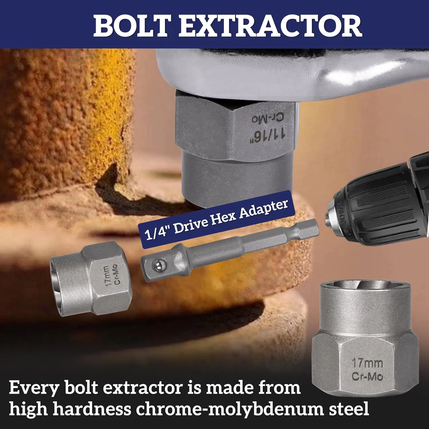 Набор экстракторов для сломанных болтов и гаек, 26 шт.