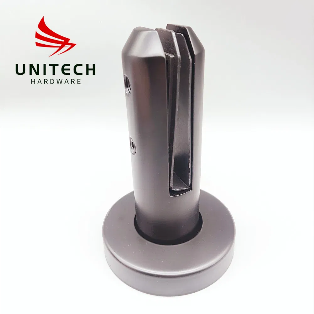 Black Color 160mm Glass Railing Clamp Glass Spigot Fitting