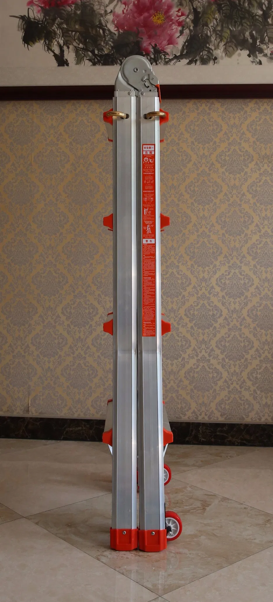 3.2m Aluminium Telescopic Ladder with Hinges