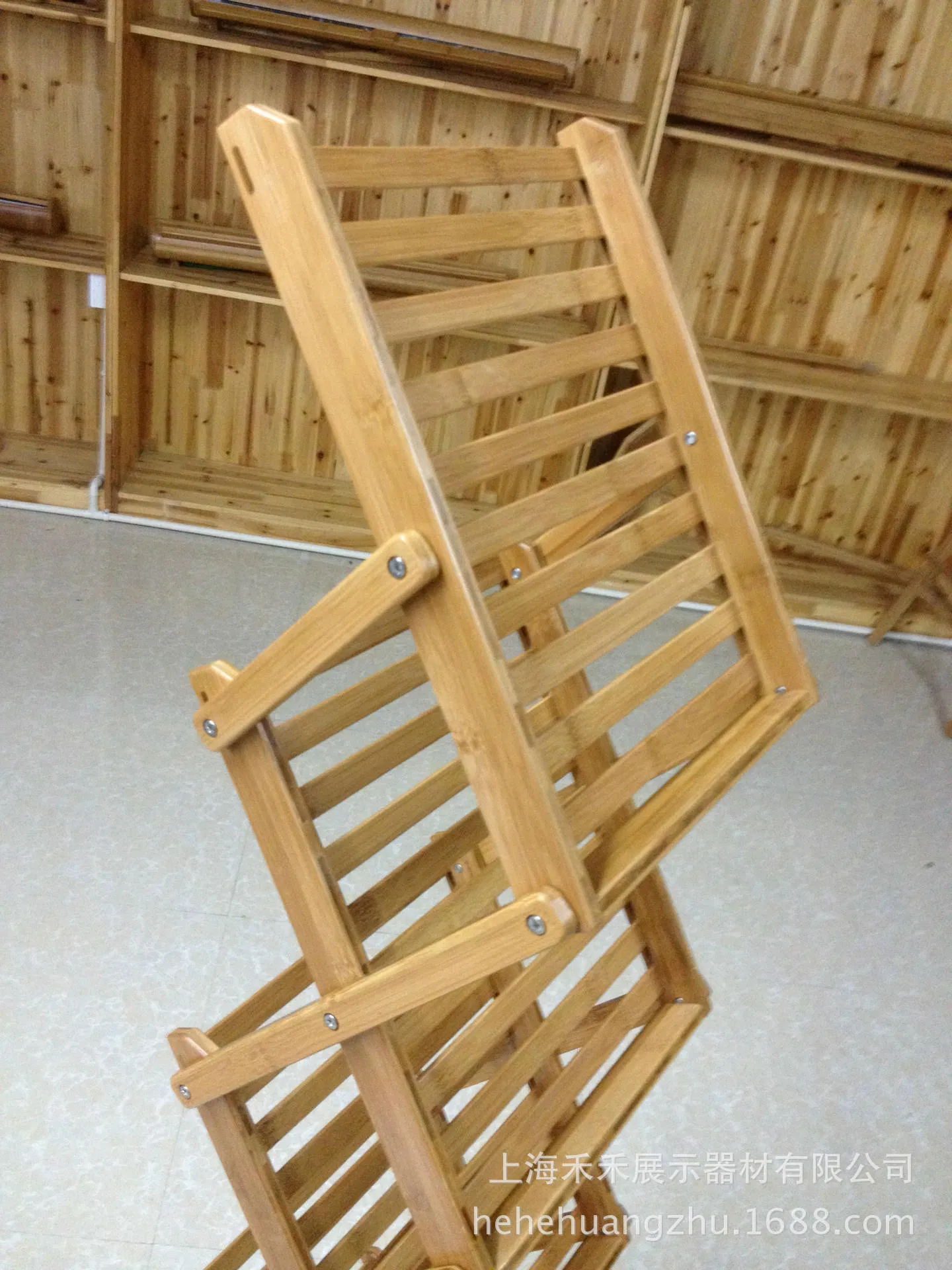 Custom Logo Bamboo Wooden Home Decor Office Book Magazine Document Storage Stand