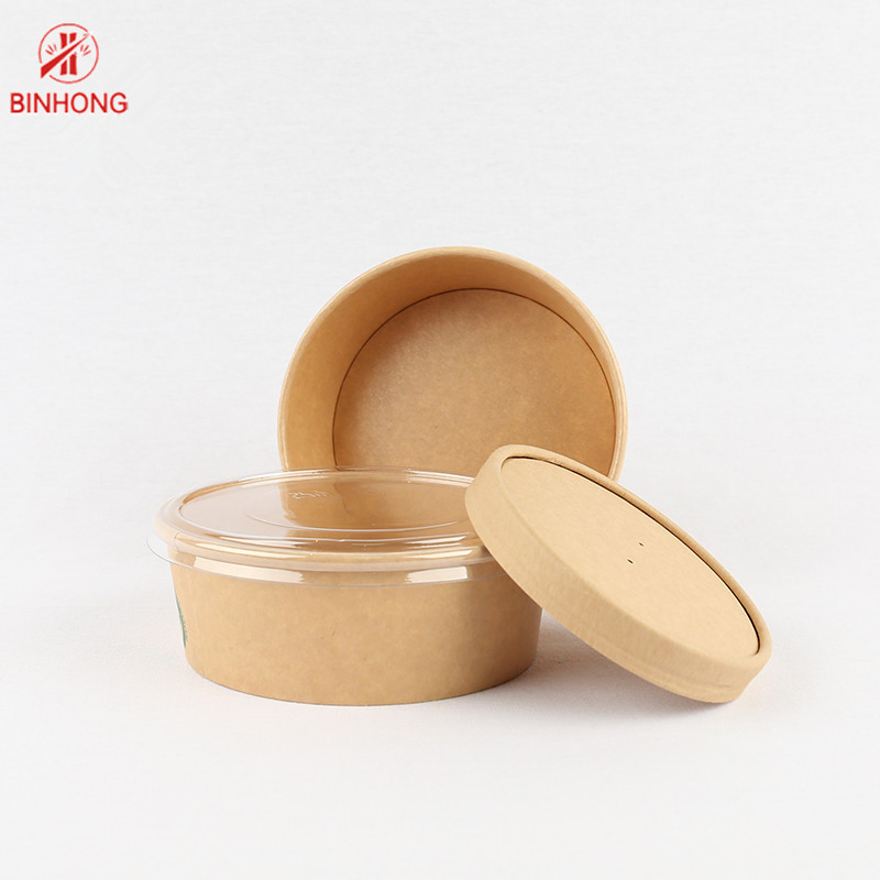 Takeaway Food Containers Lunch Box Disposable Paper Salad Bowl