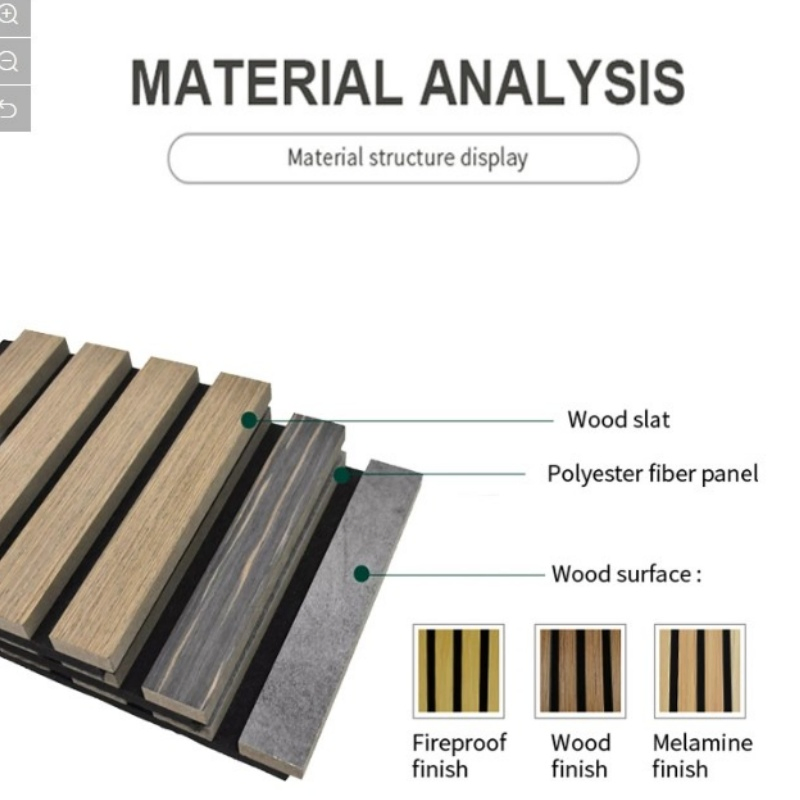 Slatted Wood Sound Absorbing Panels