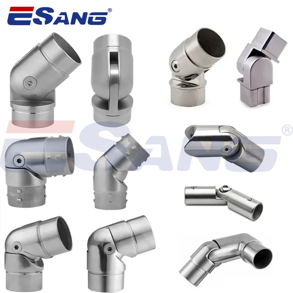 Esang Railing Fittings Adjustable Flexible Stainless Steel Elbow Joint for Handrail