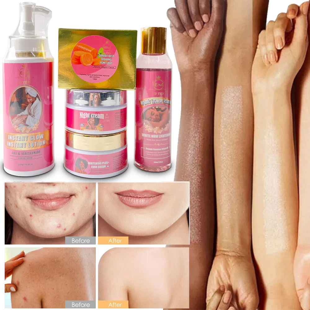 OEM Customized Wholesale Skincare Set Organic Anti Aging Brightening Skin Carrots Whitening Skincare Set Natural Unisex Adults