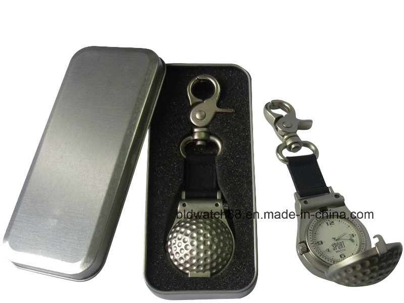 Sporting Mens Multifunction Belt Loop Carabiner Clip Watch with Microlight