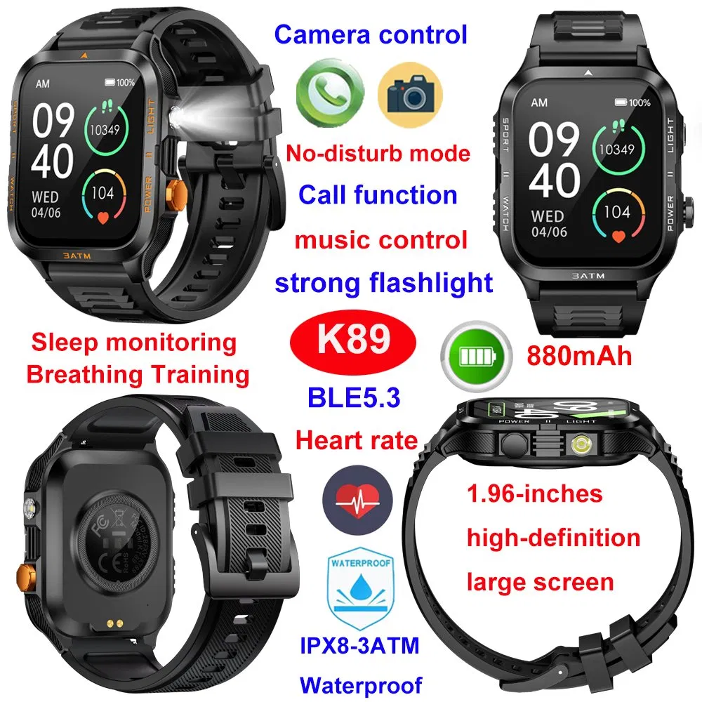 Умный браслет K89 с мониторингом сна и дыхания