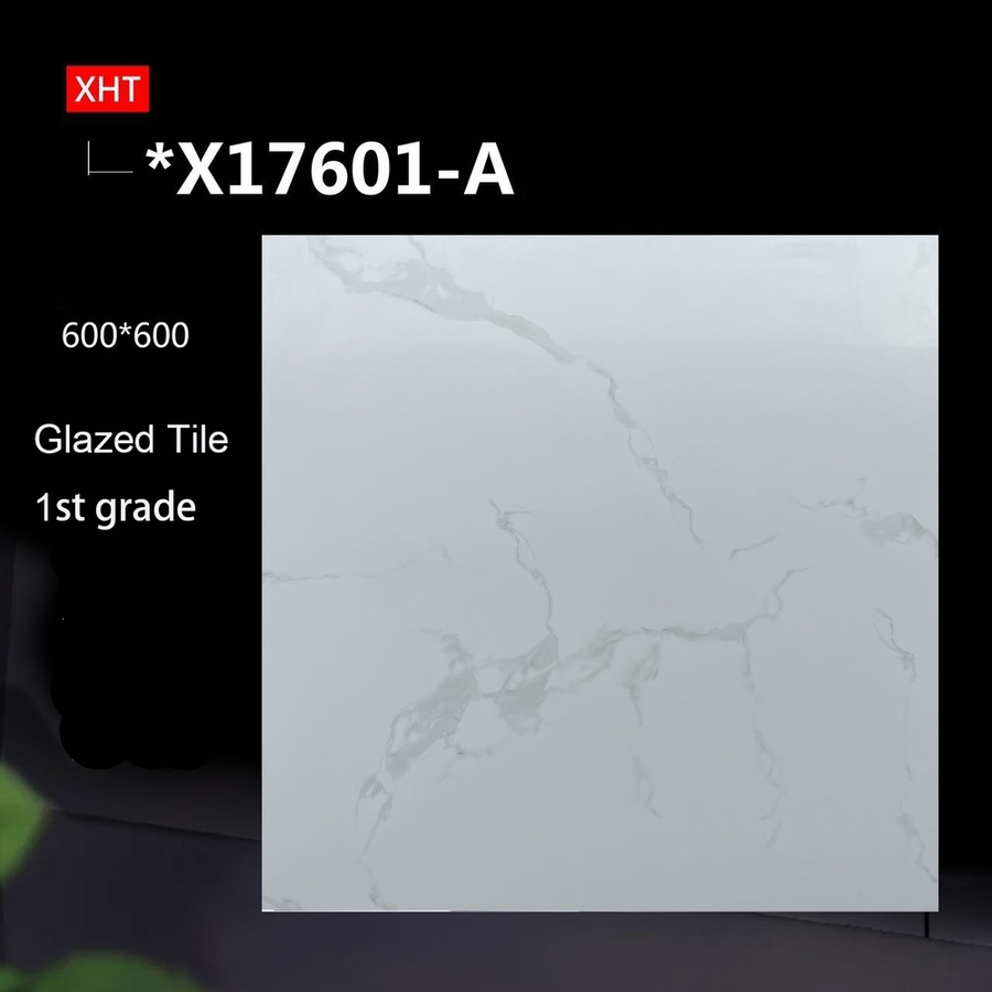 Керамическая плитка 600x600 мм белый мрамор глянец