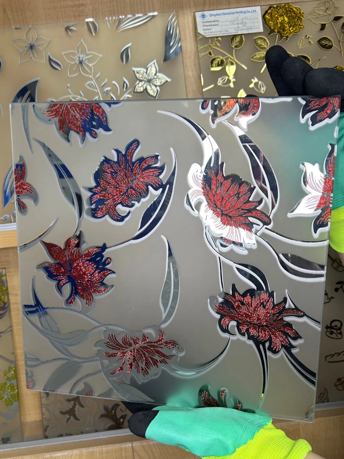 3-12mm Acid Etched Glass for Decoration/Patterned Glass/Titanium Coated Art Glass