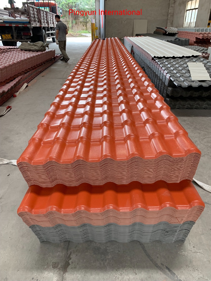 Lamina Teja Colonial Thermoplastic Teja PVC Roof Sheet Plastic Roofing Teja Tile