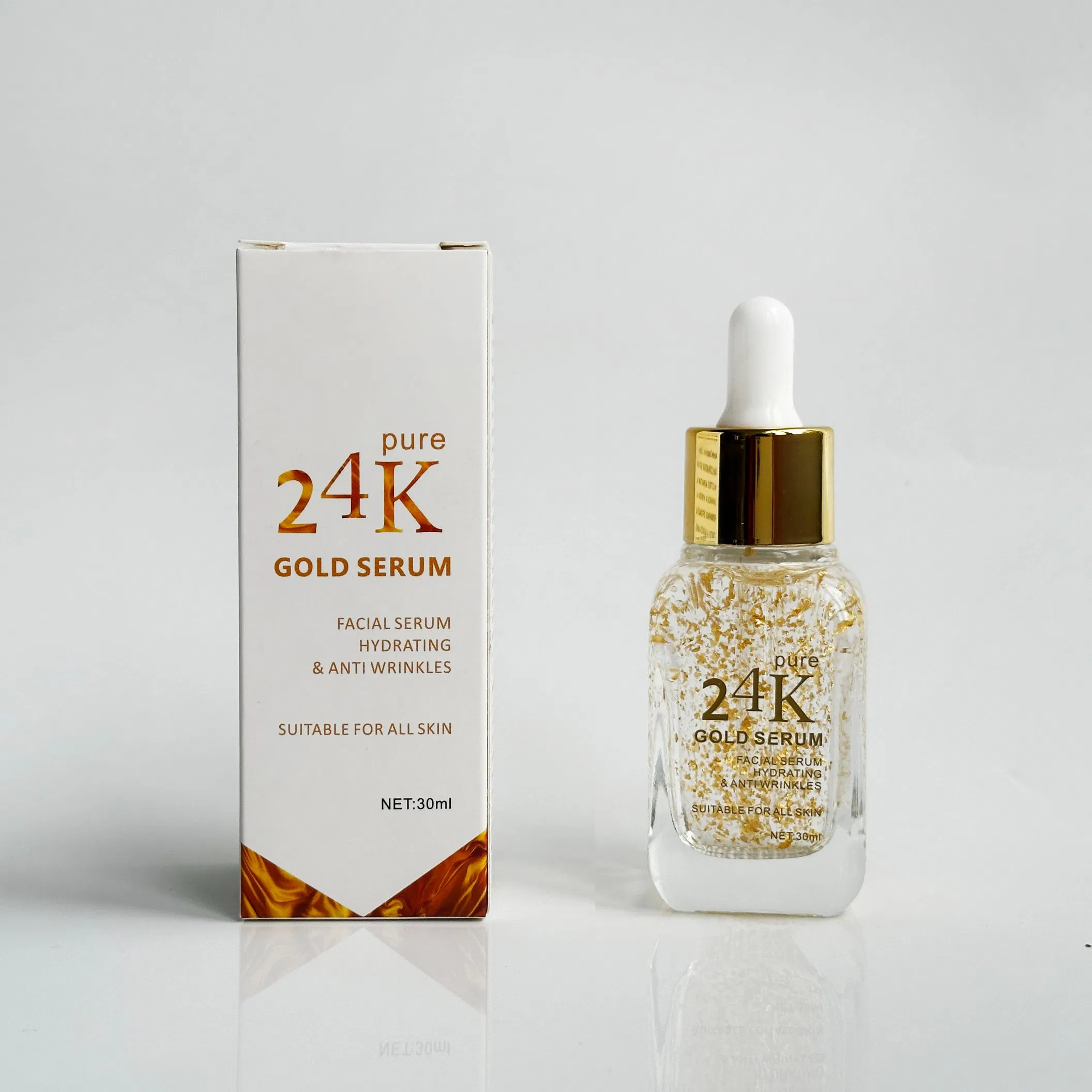 Best Selling Products ODM 24K Serum Whitening Cream Skin Care Set Anti Aging Face 24K Gold Serum Moisturizer Set