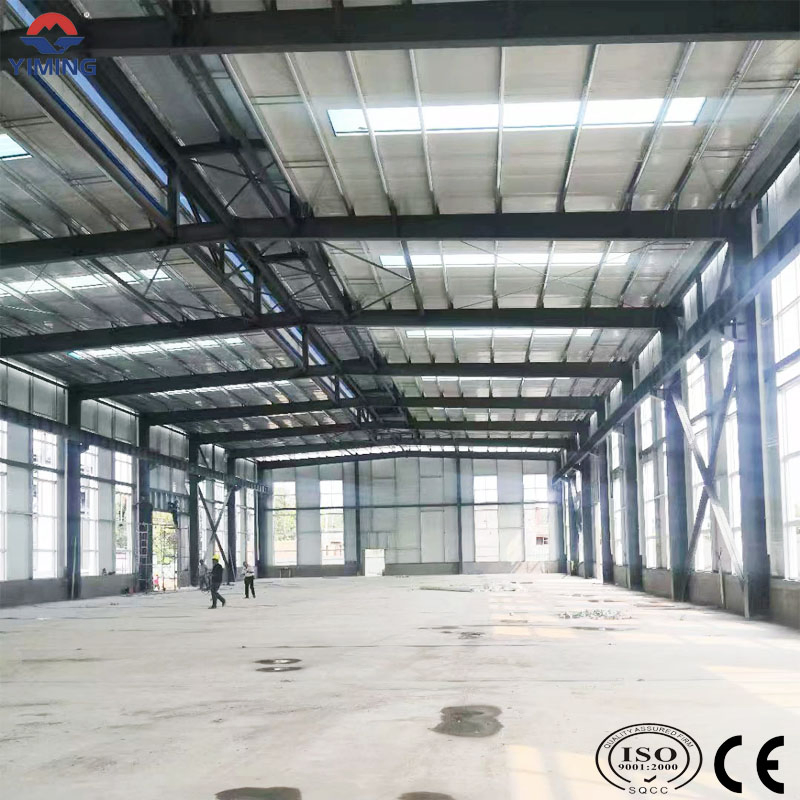Steel Structure Grid Concrete Raw Material Storage Warehouse Finished Product Warehouse