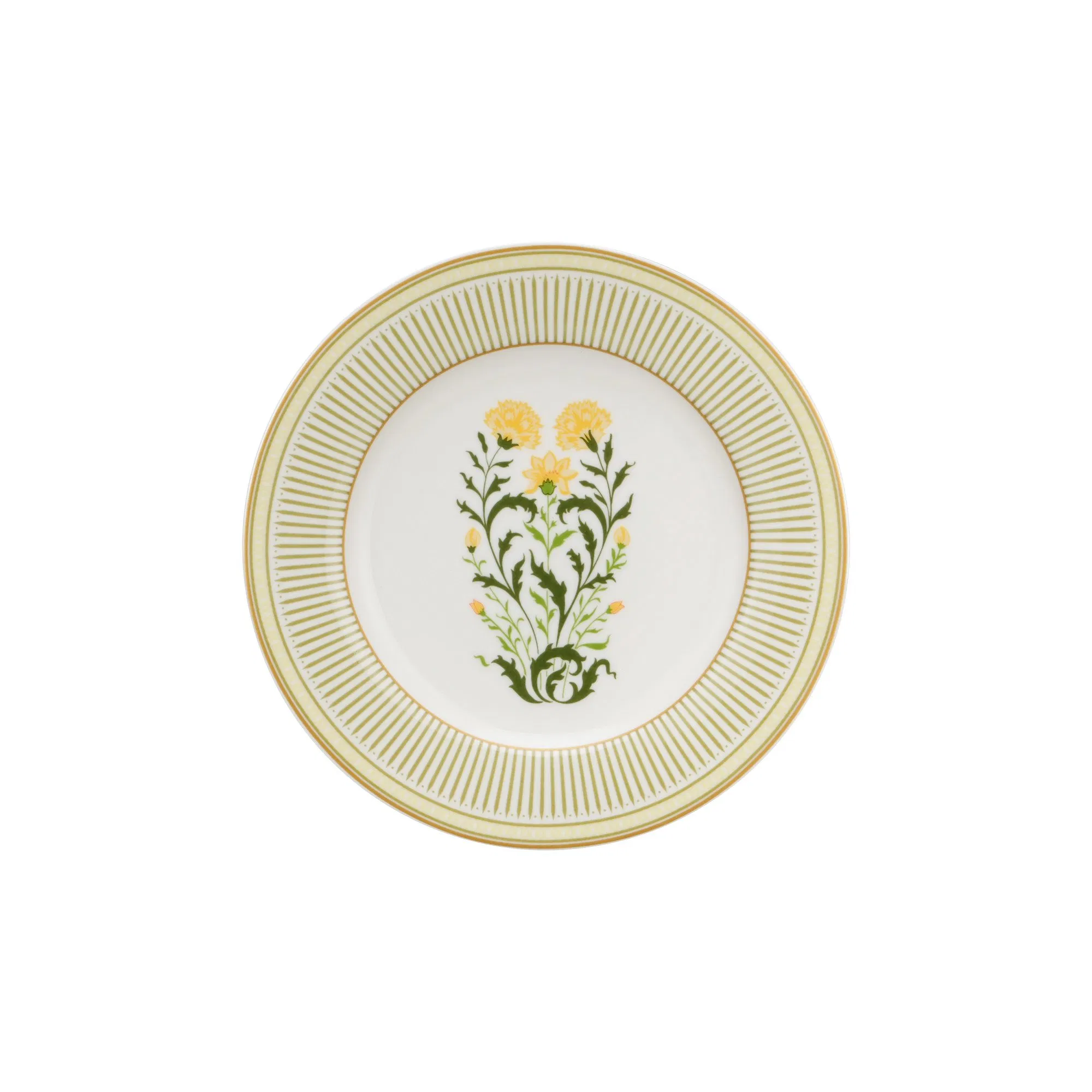Unique Green Floral Ceramic Plates Perfect for Elegant Table Settings