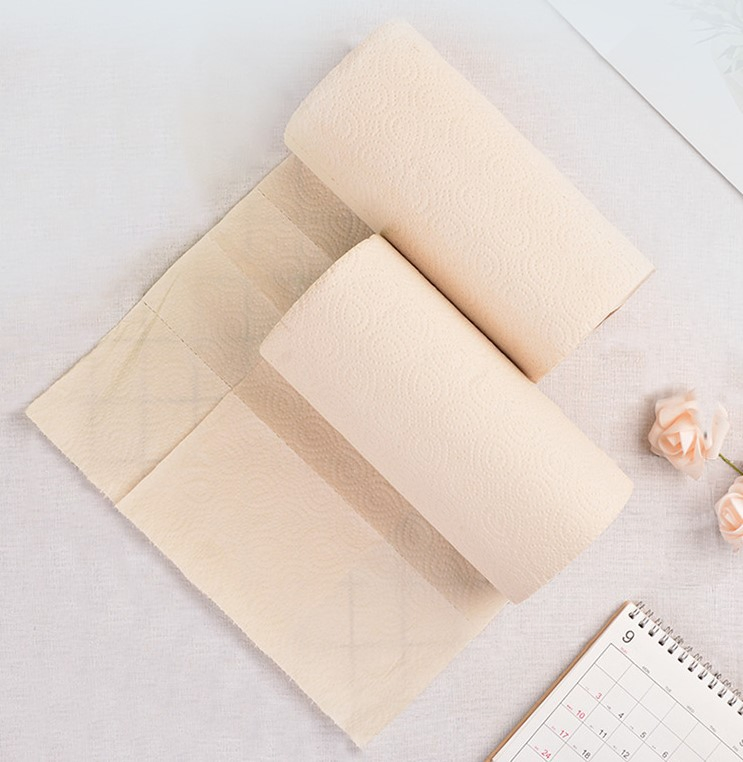 Bamboo Virgin Pulp Unbleached High Quality Laminated 2 Ply Blotting Paper Kitchen Paper Towel Kitchen Roll Tissue Paper Towel