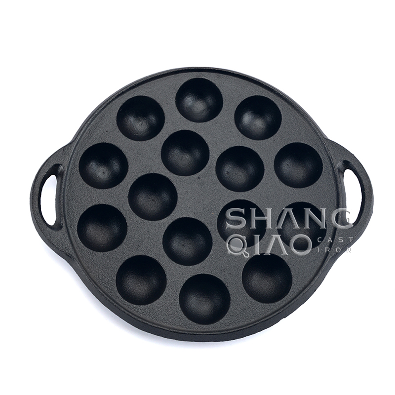 15 Hole Cast Iron Mini Cake Pan Poffertjes Pan Cooker