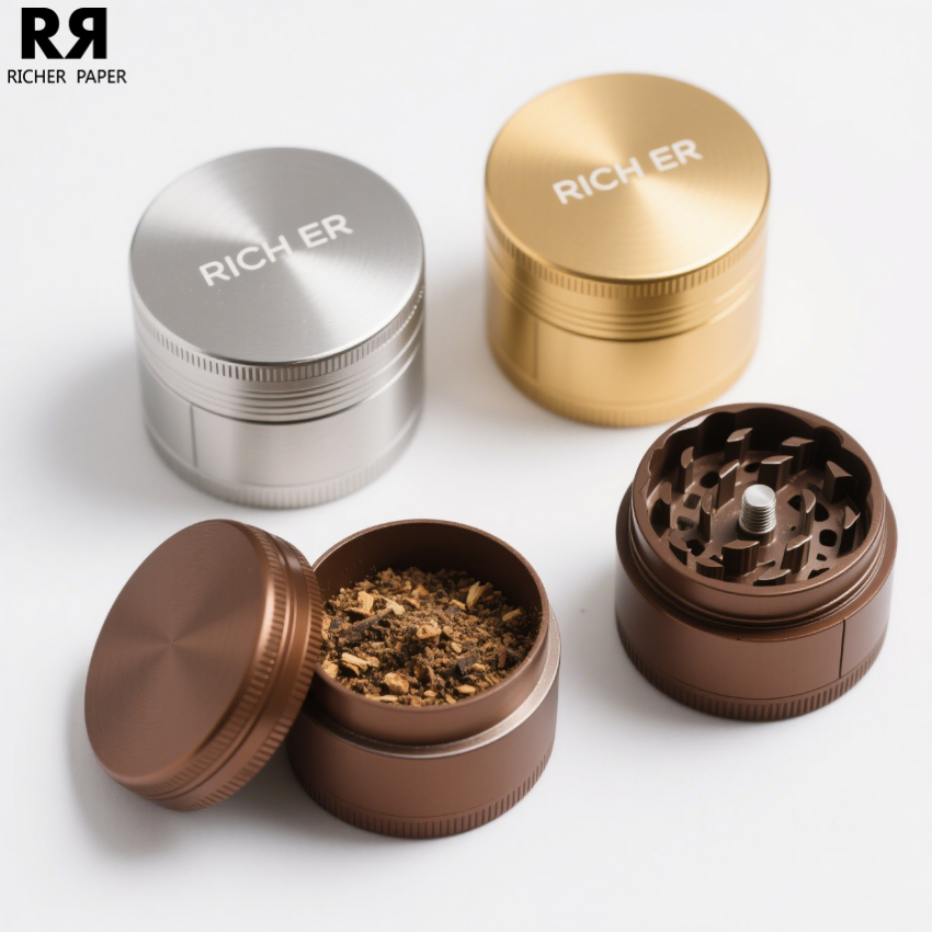 Factory Hot Selling Degradable Grinder 55mm Two-Layer Environmentally Friendly Wheat Straw Grinder Custom Logo Grinder