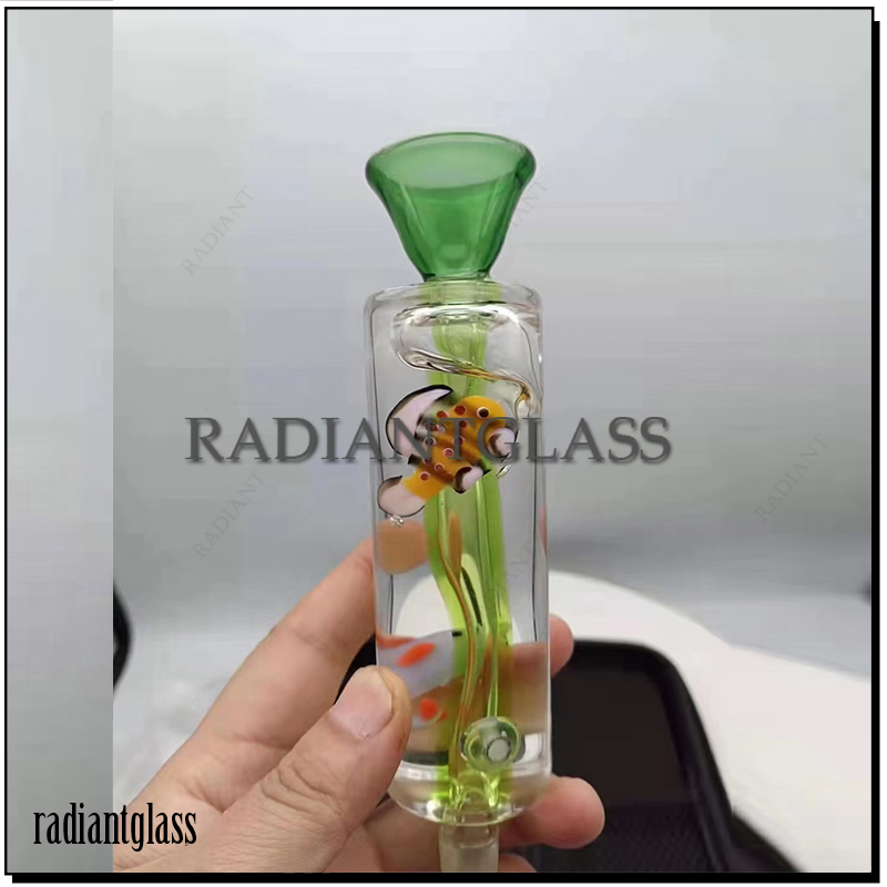 Oil Glycerin Smoking Pipes Coil Freezable Glass Water Pipes