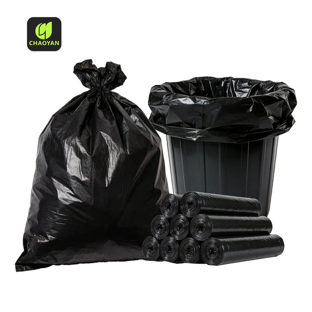 55 Gallon Black High Quality PE Heavy Duty Thickened Leak-Resistant Contractor Garbage Bags