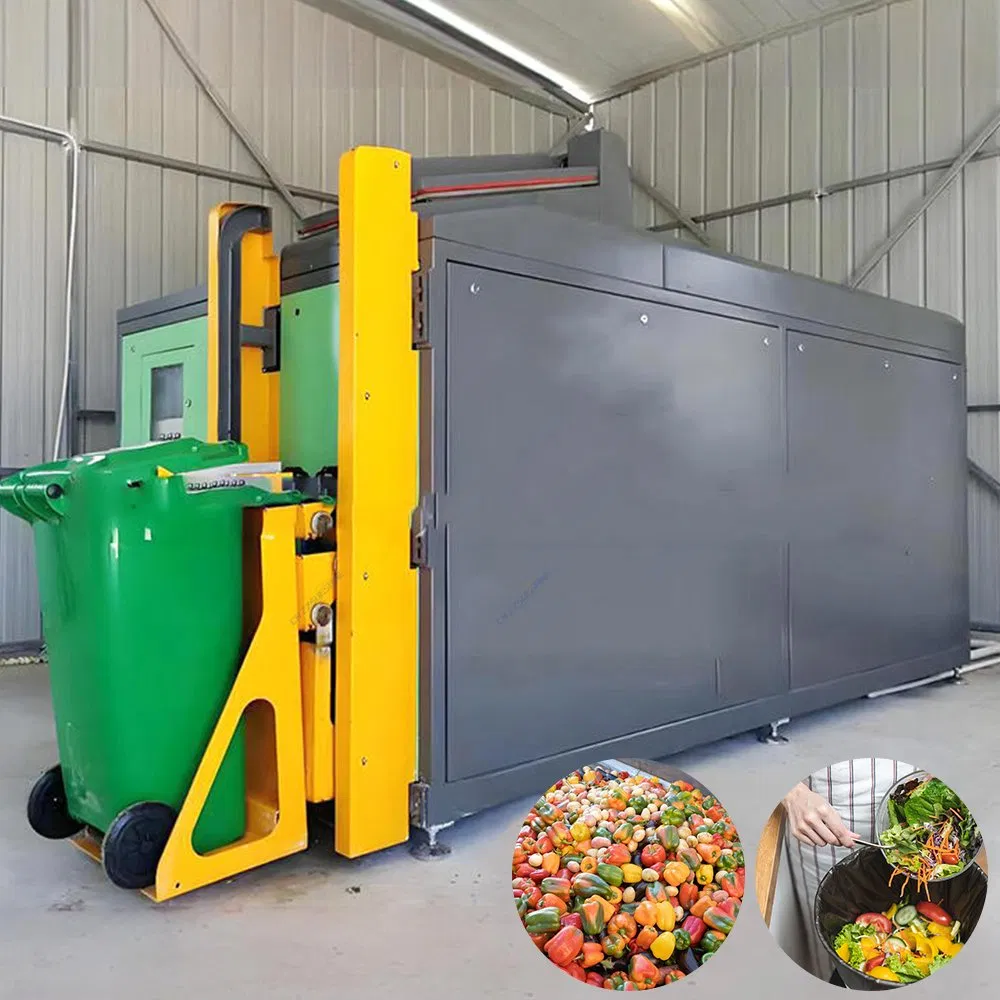 Fully Automatic Bio Organic Food Kitchen Waste Recycling Composting Machine Factory Sale Food Waste Disposer Kitchen Waste Crushing and Dewatering Machine
