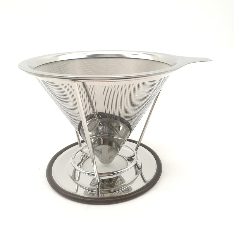 Hand Brewed Coffee Sharing Pot, Glass Coffee Utensil, Stainless Steel Filter Screen Filter Cup Funnel