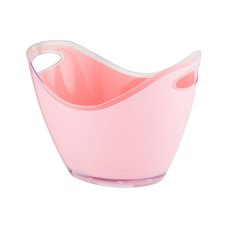 Customized Pink Color Plastic Beer Ice Bucket