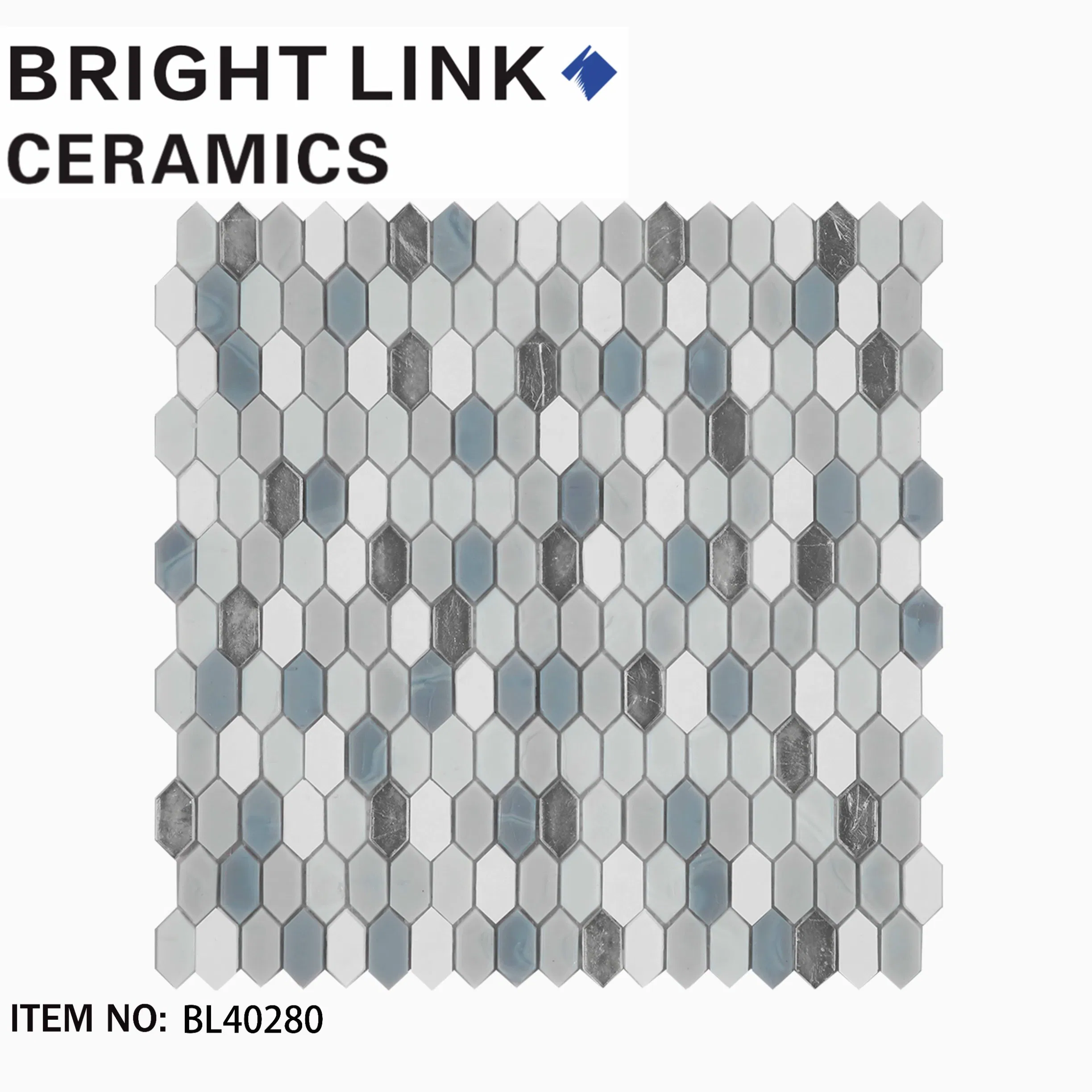 Стеклянная мозаика для стен и фартука, микс цветов