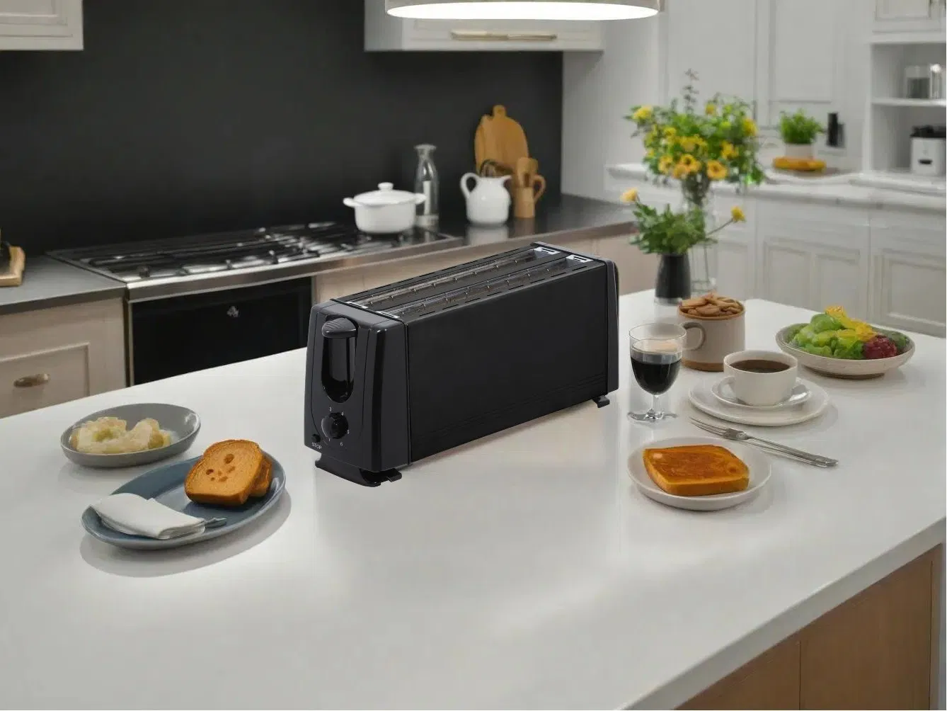 Efficient 4-Slice Toaster for Quick and Even Toasting Results