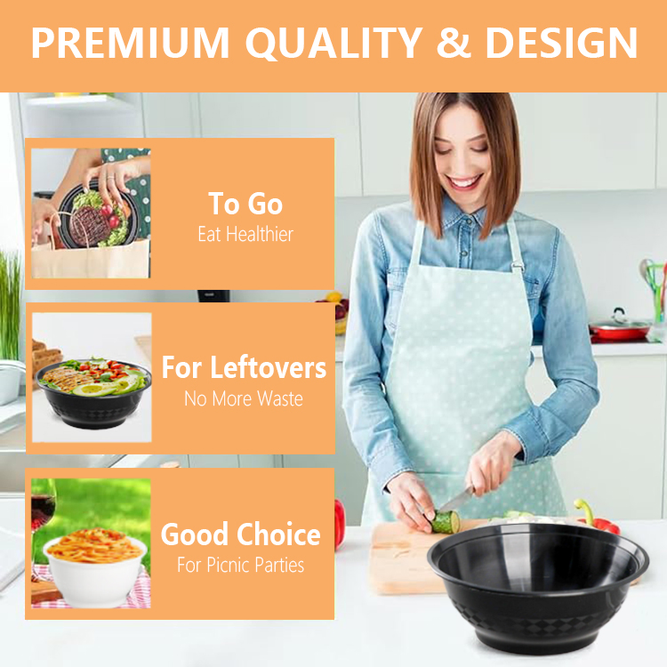 Takeaway Lunch Bowl Disposable Products Round Plastic Storage Food Container