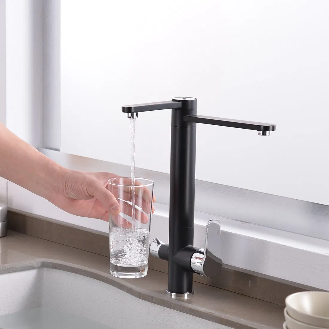 Kitchen Mixer Faucet Drinking Filtered Water Outlet, 3 in 1 Sink Tap
