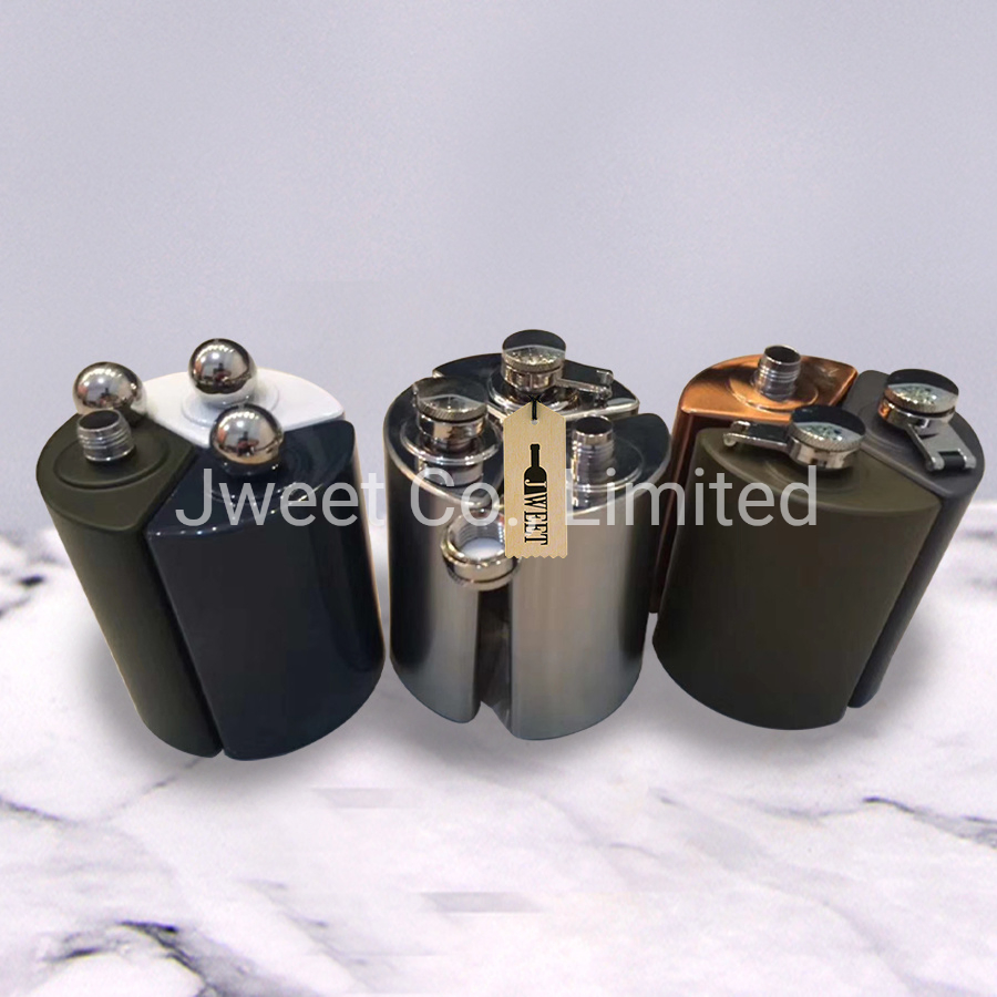 Pocket Whiskey White Painted Hip Flask Stainless Steel Single Walled