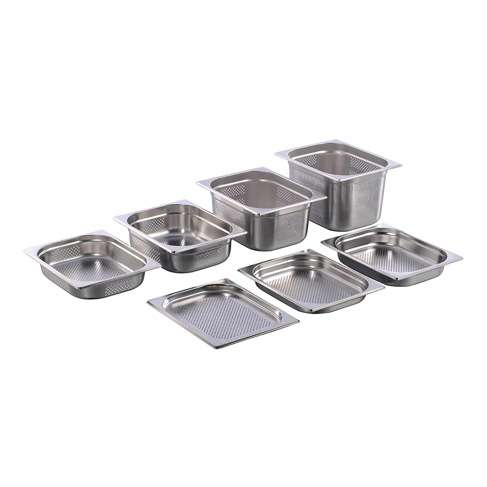 Перфорированный гастрономический контейнер 1/2 GN из нержавеющей стали