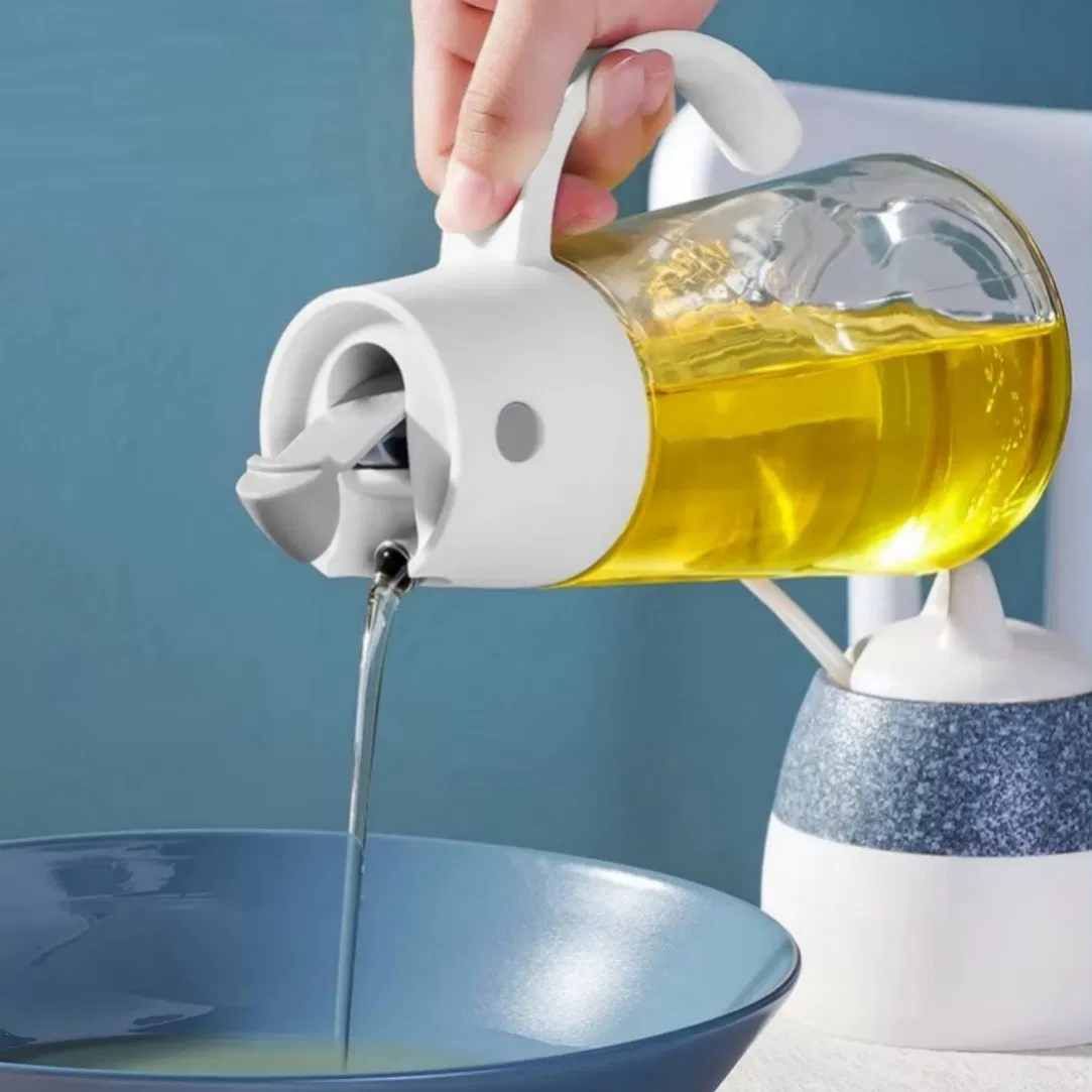 Oil Pitcher with Heat Resistant Handle Safe for Holding Hot Oil After Frying