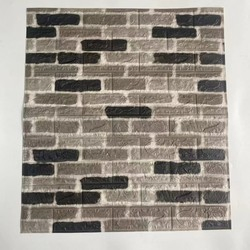 3D Foam Wallpaper Panel Tile Heat Retaining Foam Stone Wall