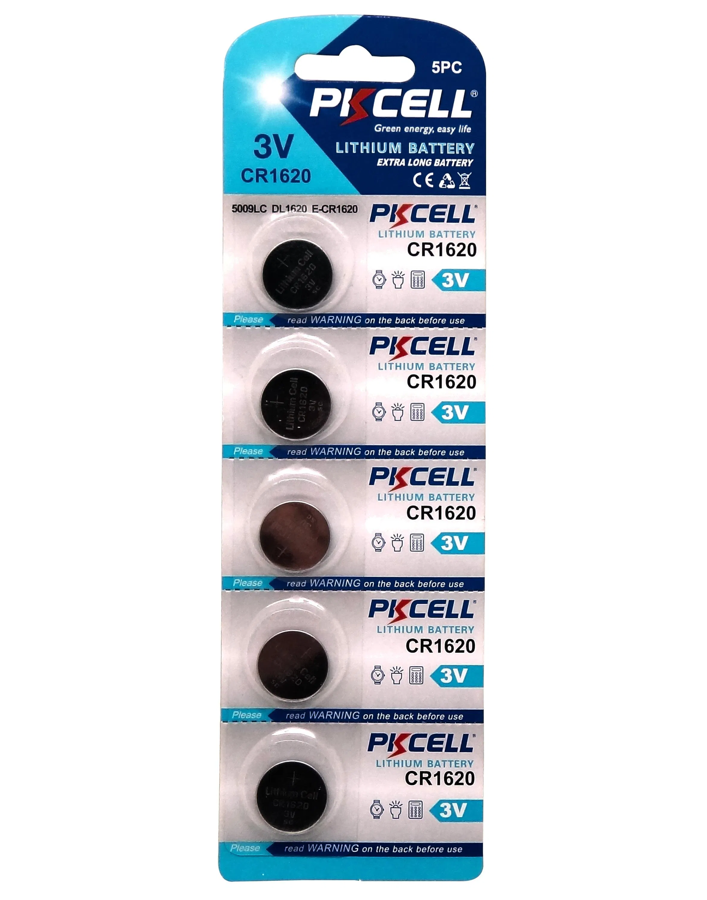 Батарейка Pkcell CR1620 3V литиевая таблетка
