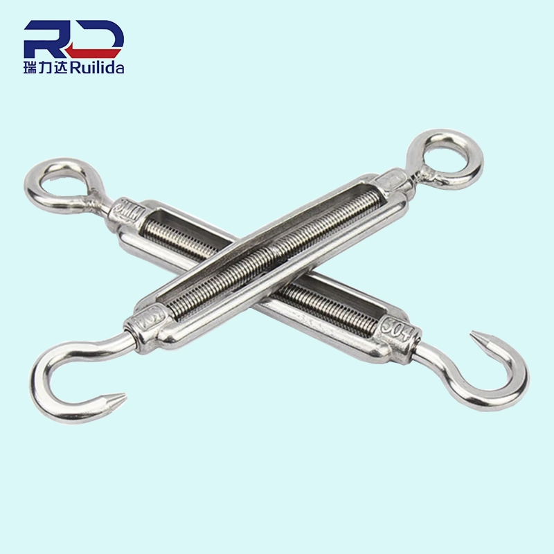Multi-Size SS304 SS316 Steel Turnbuckle - Eye-Hook Open Body for Industrial Use