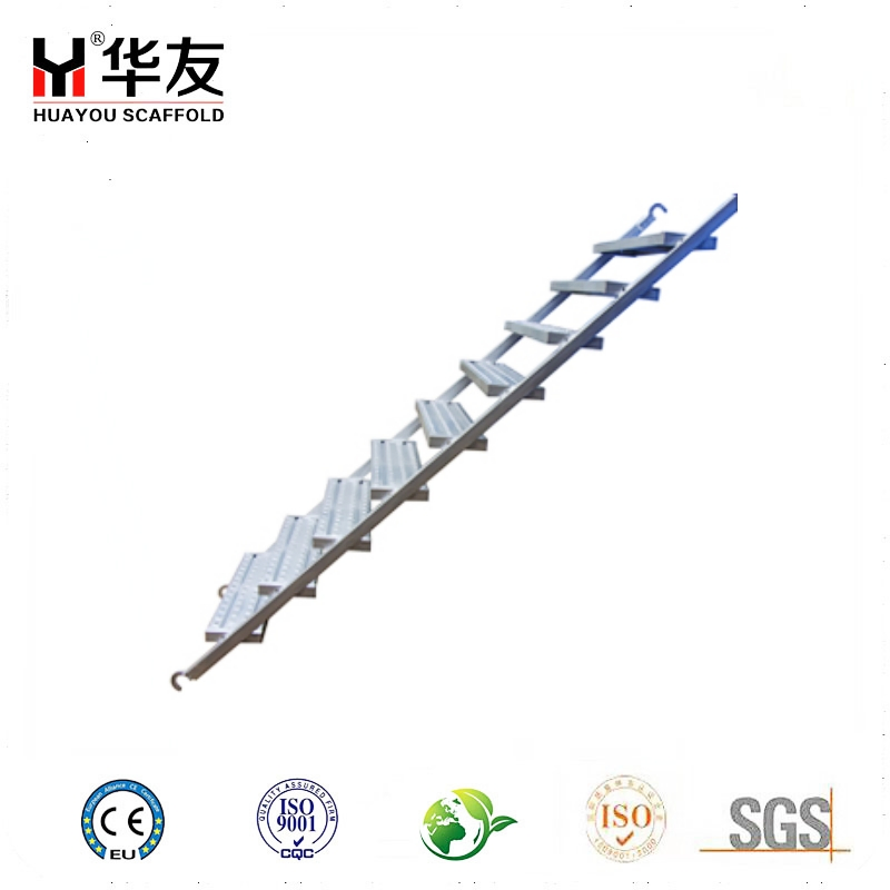 Hot Sale Galvanized Scaffolding Steel Staircase with Hook Step Ladder
